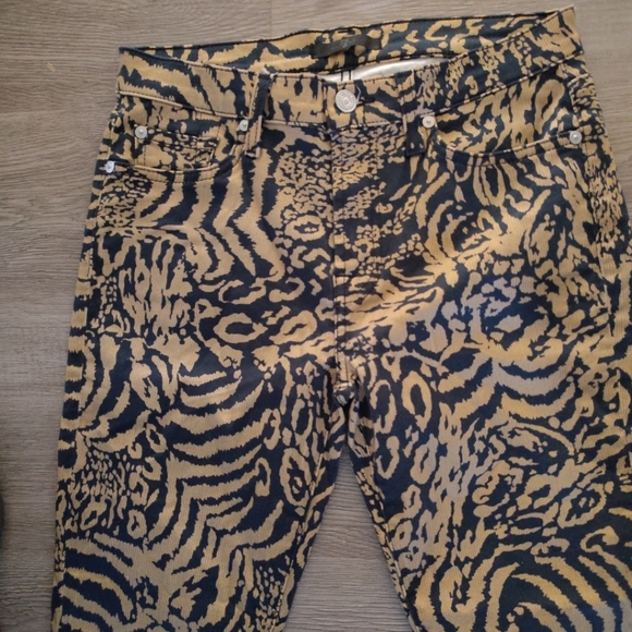 7 For All Mankind Ankle Skinny Animal Print Jeans Size 28 - Picture 2 of 6